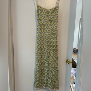 Adorable open back knit midi dress